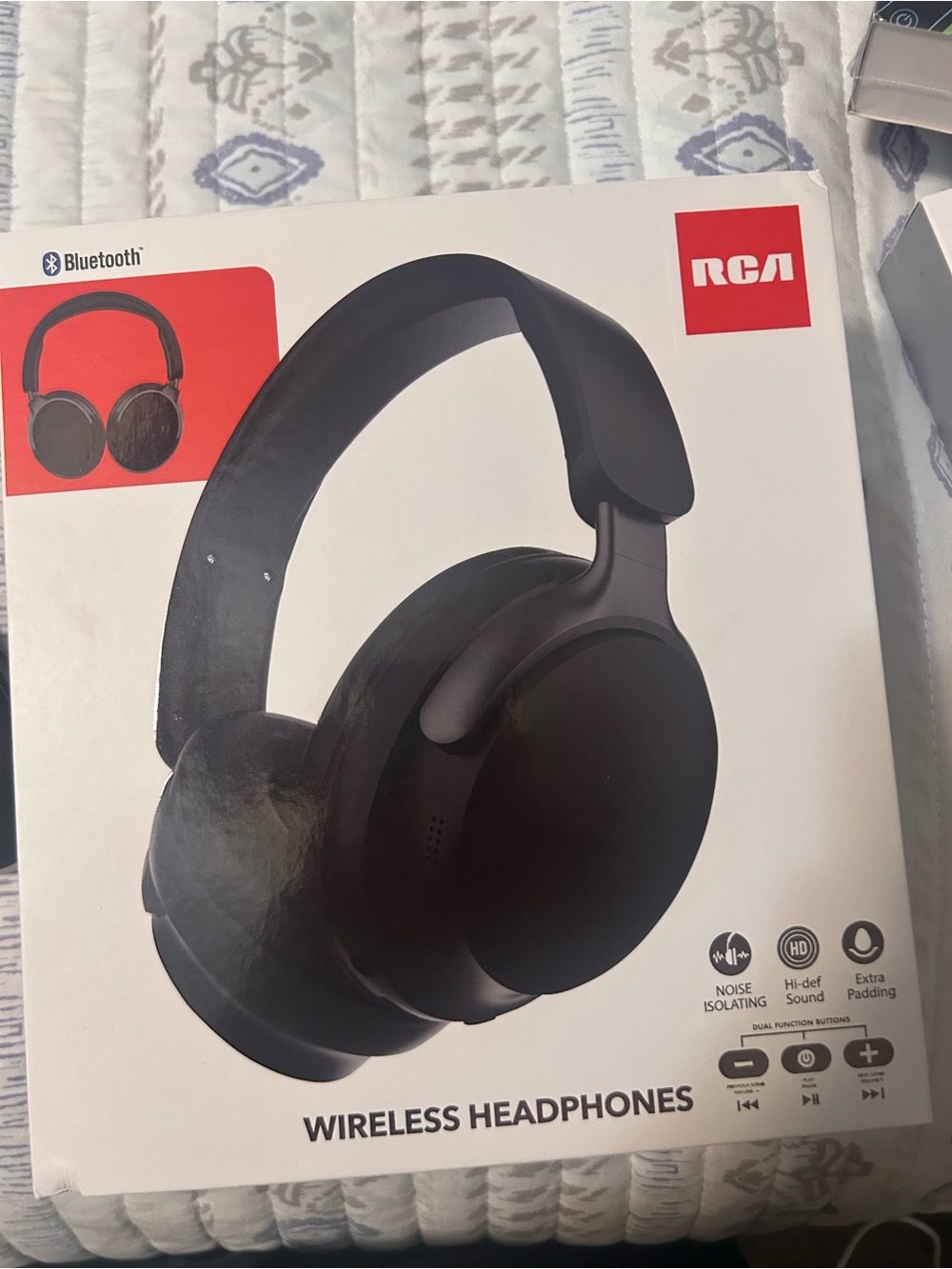 RCA Wireless Over-Ear Headphones – Black